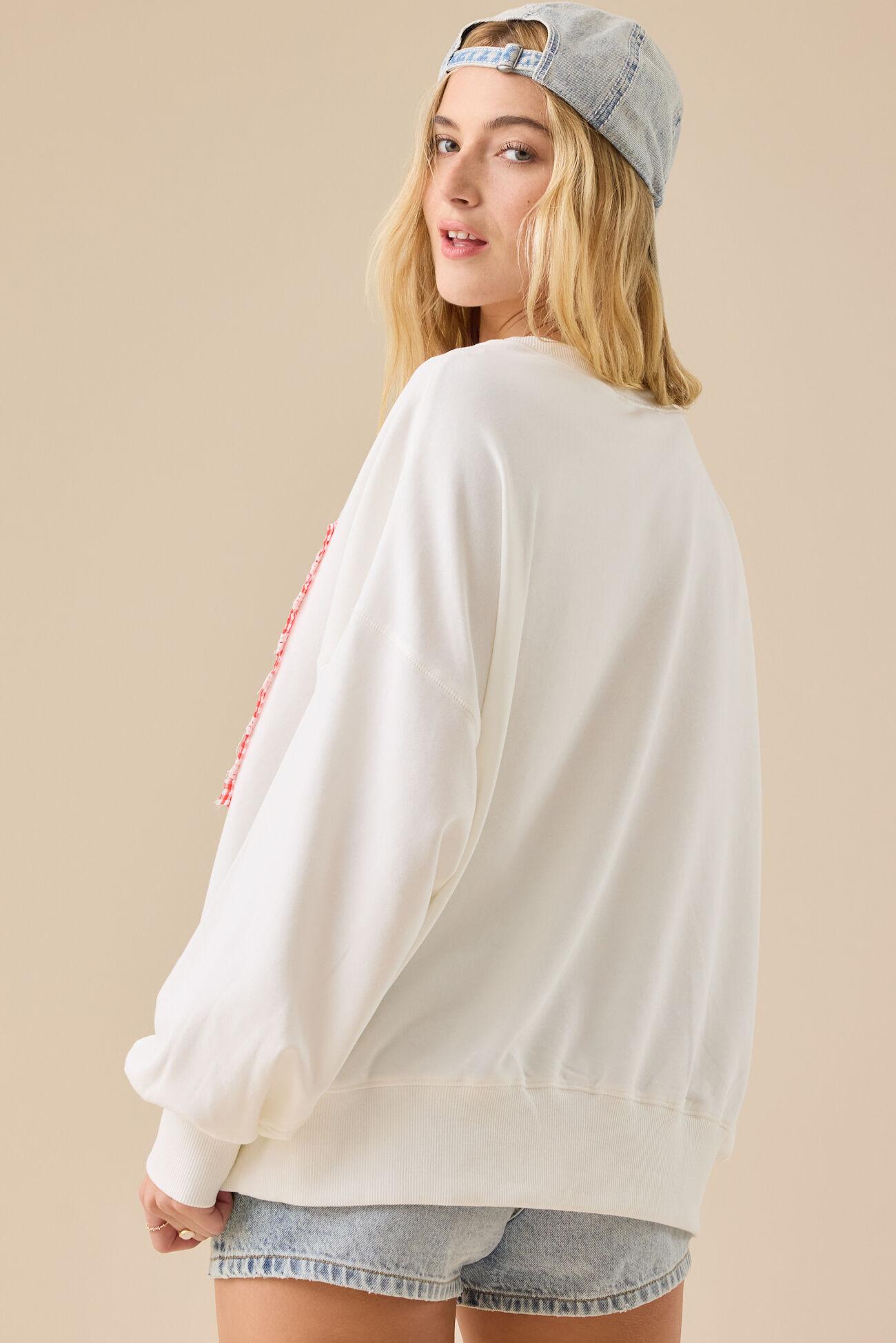 Embroidered Flag Sweatshirt Product Image