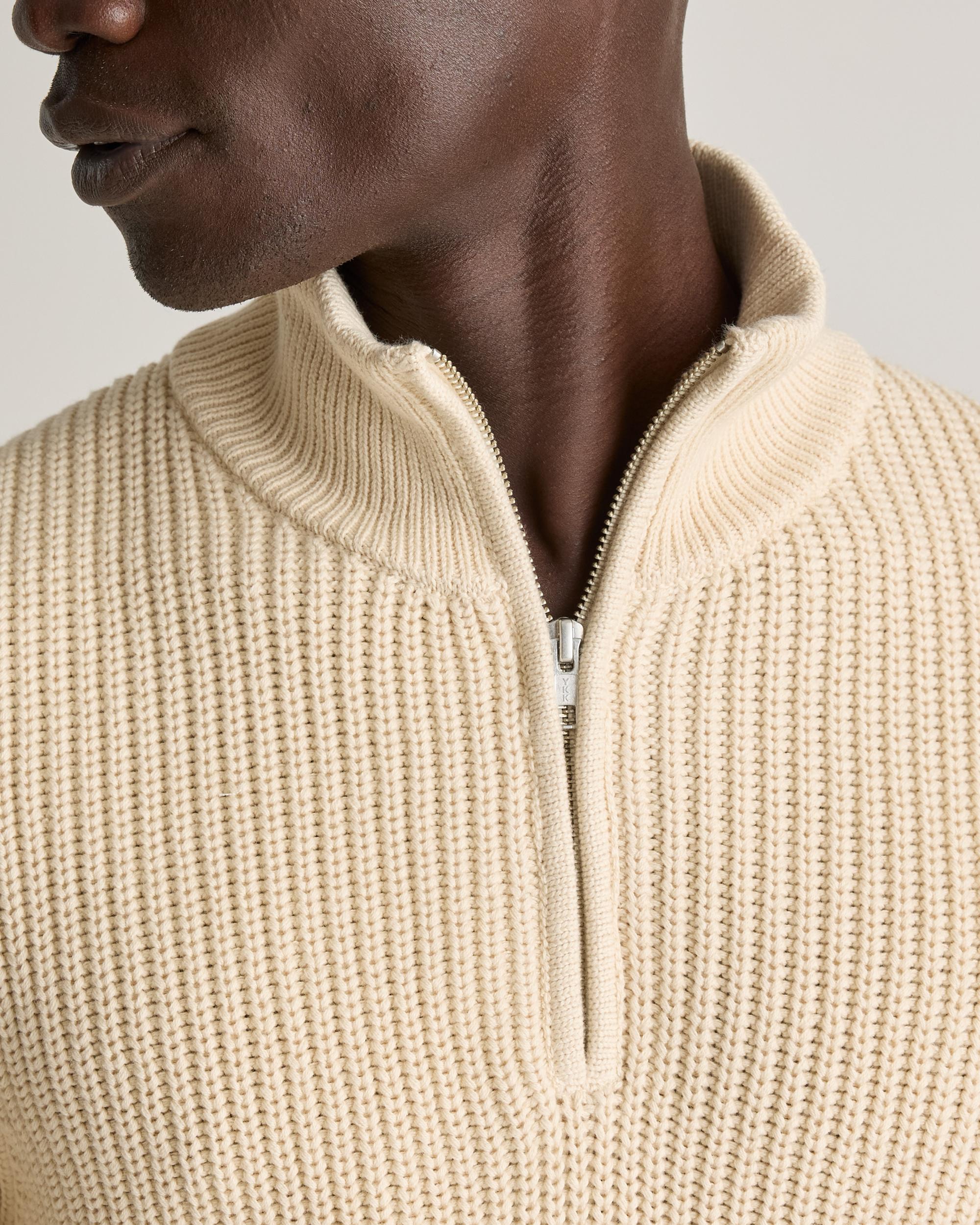 Quince | Men's Fisherman Quarter-Zip Sweater Organic Cotton Product Image