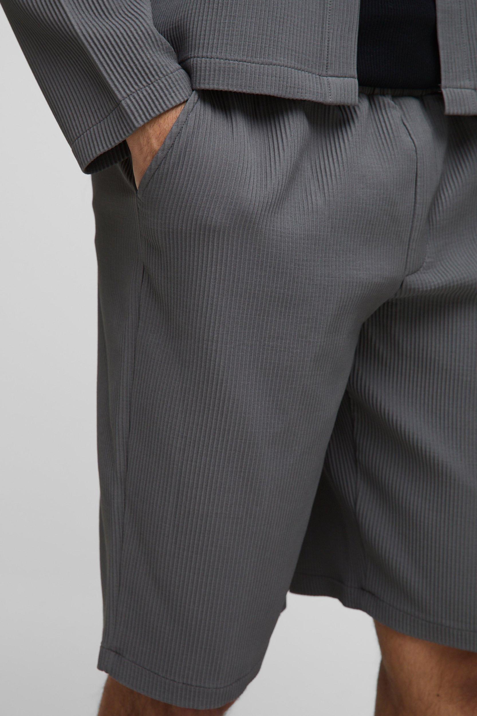Pleated Elasticated Waist Jort | boohooMAN USA Product Image