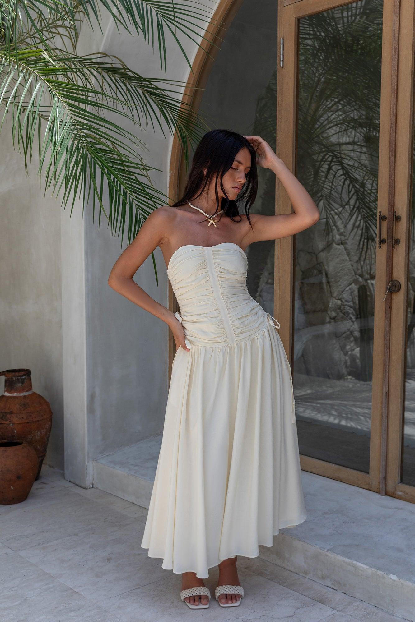 Zori Maxi Dress Cream Product Image