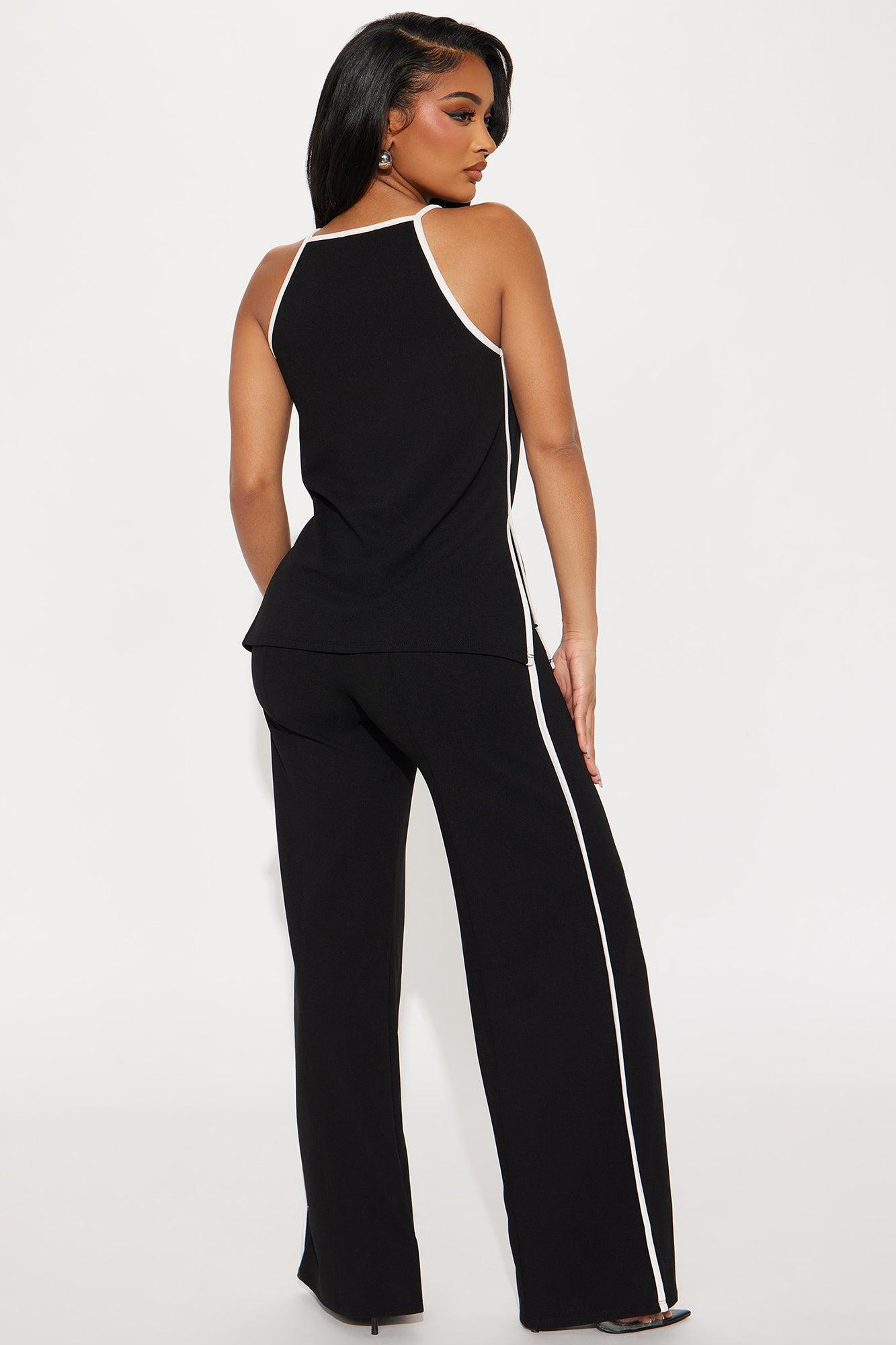 Eloise Pant Set - Black/White Product Image