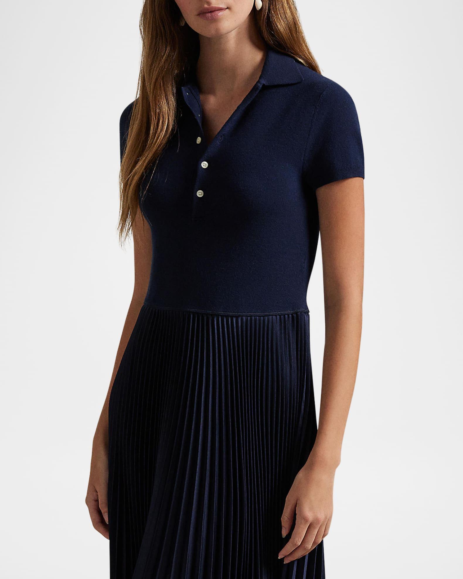 Polo Sweater-Bodice Dress Product Image