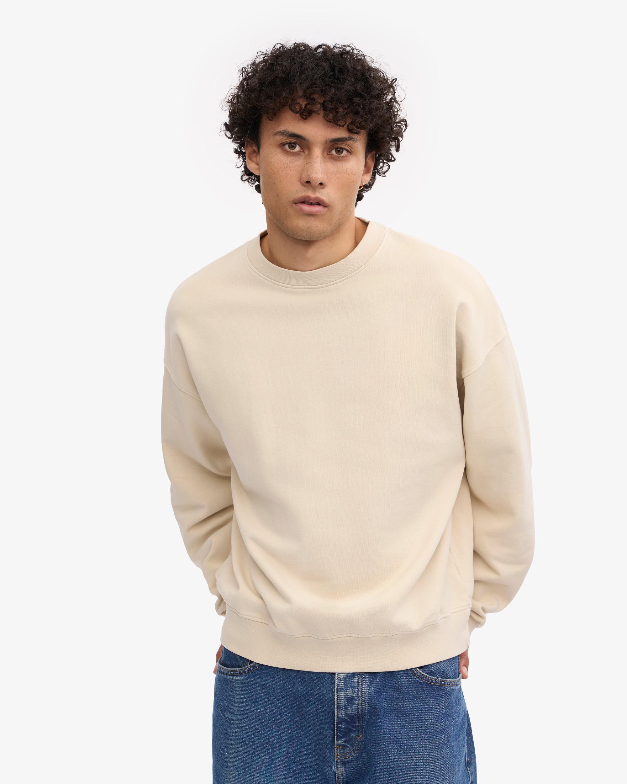 Organic Oversized Crew - Ivory White Product Image