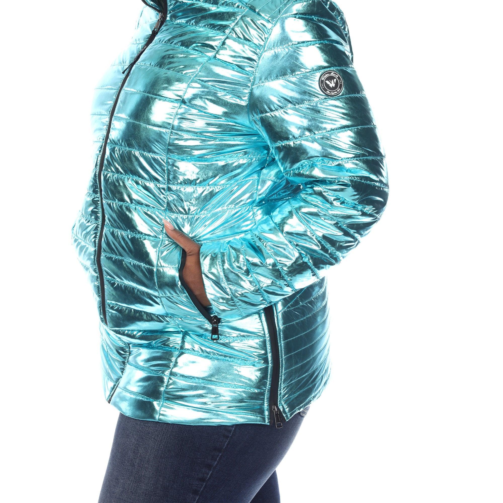 Metallic Puffer Coat - Plus Product Image
