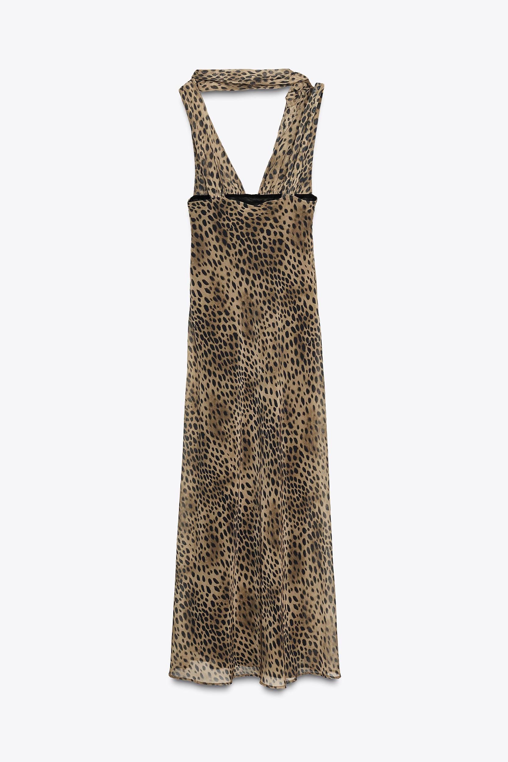 ANIMAL PRINT FOULARD DRESS Product Image