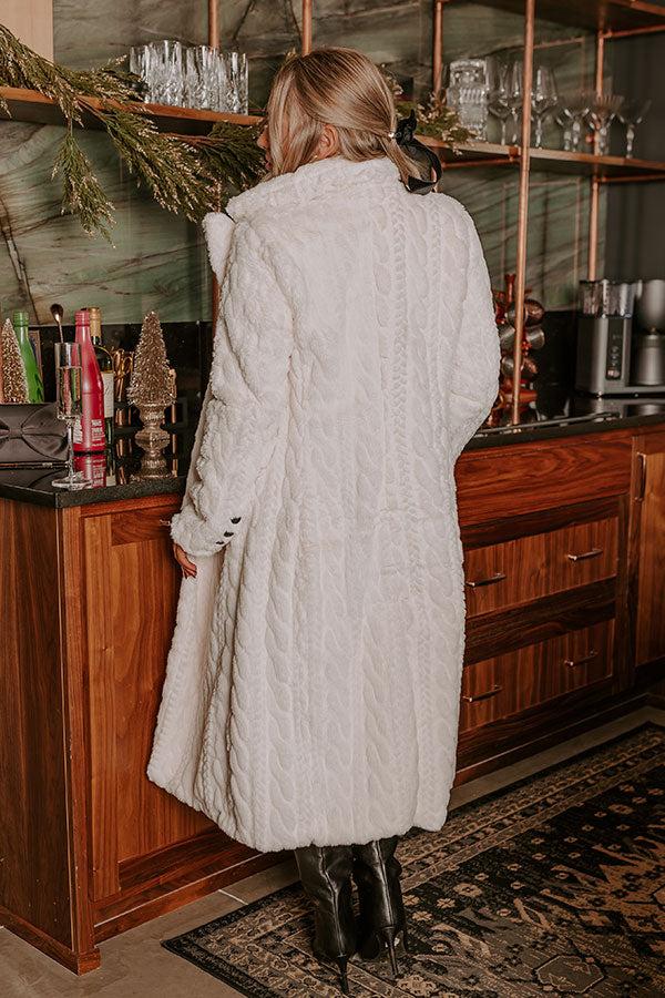 London Fog Plush Coat in Cream Product Image