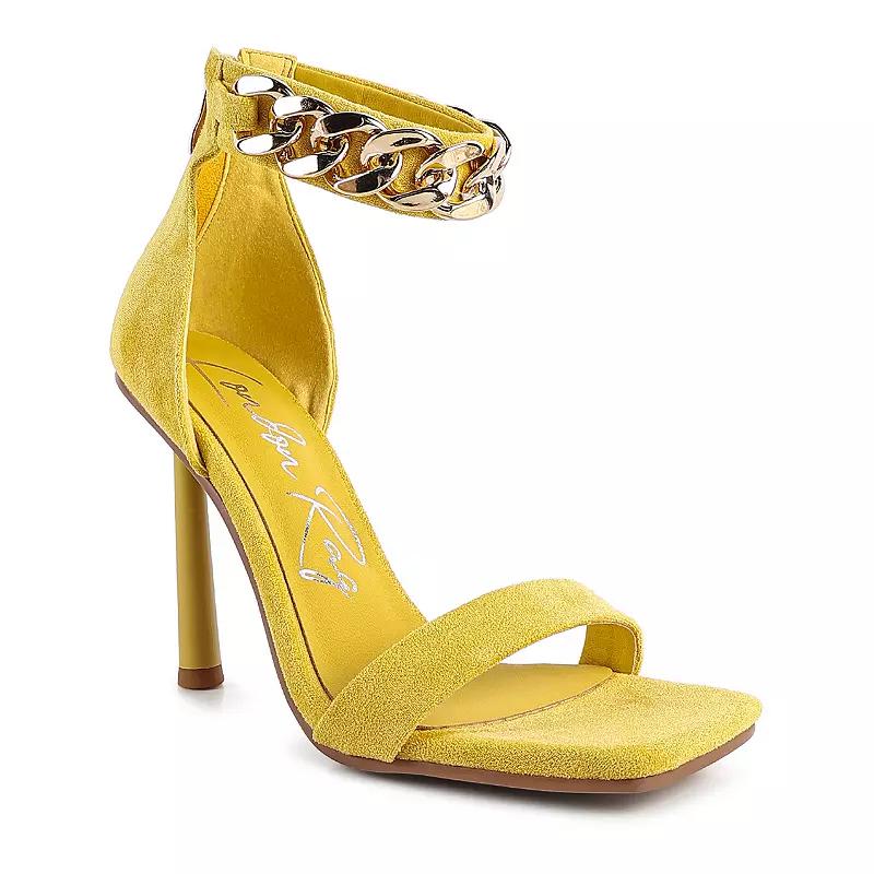 London Rag Last Sip Faux Suede Chain Women's Strap Sandals,  Product Image