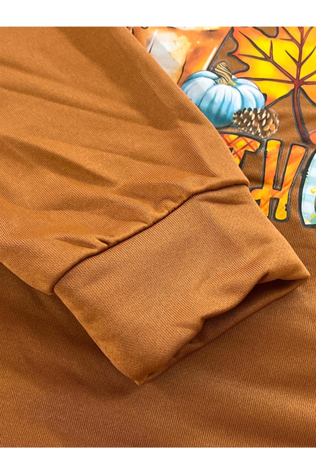 Casual Halloween Pumpkin Print Sweatshirt Product Image