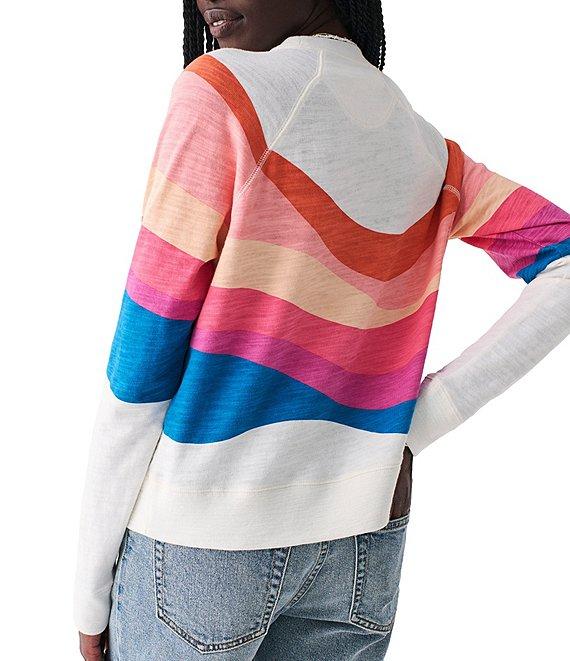 Faherty Sunwashed Organic Cotton Slub Long Sleeve Tee Shirt Product Image