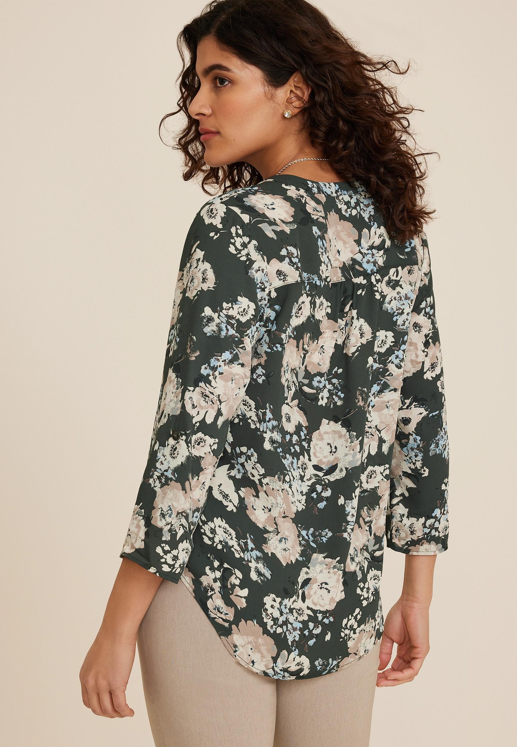 Atwood 3/4 Sleeve Popover Blouse Product Image