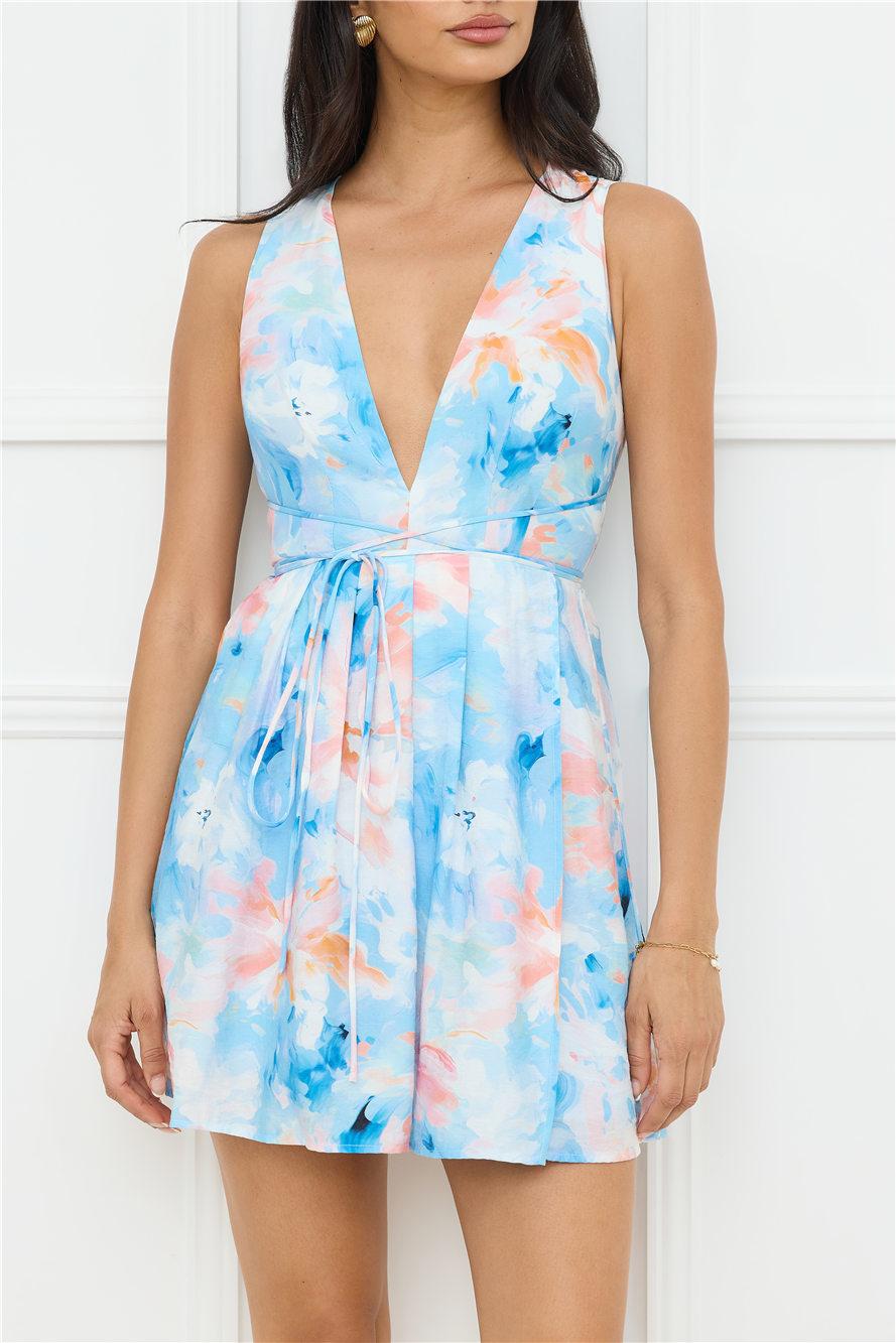 Dreamy Dusk Mini Dress Blue Product Image