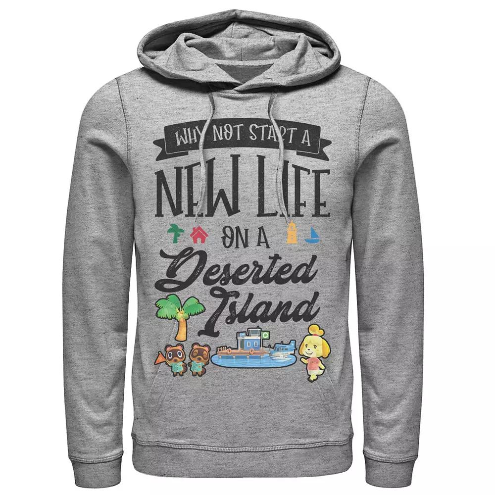 Men's Animal Crossing New Horizons Why Not Start A New Life Hoodie,  Product Image