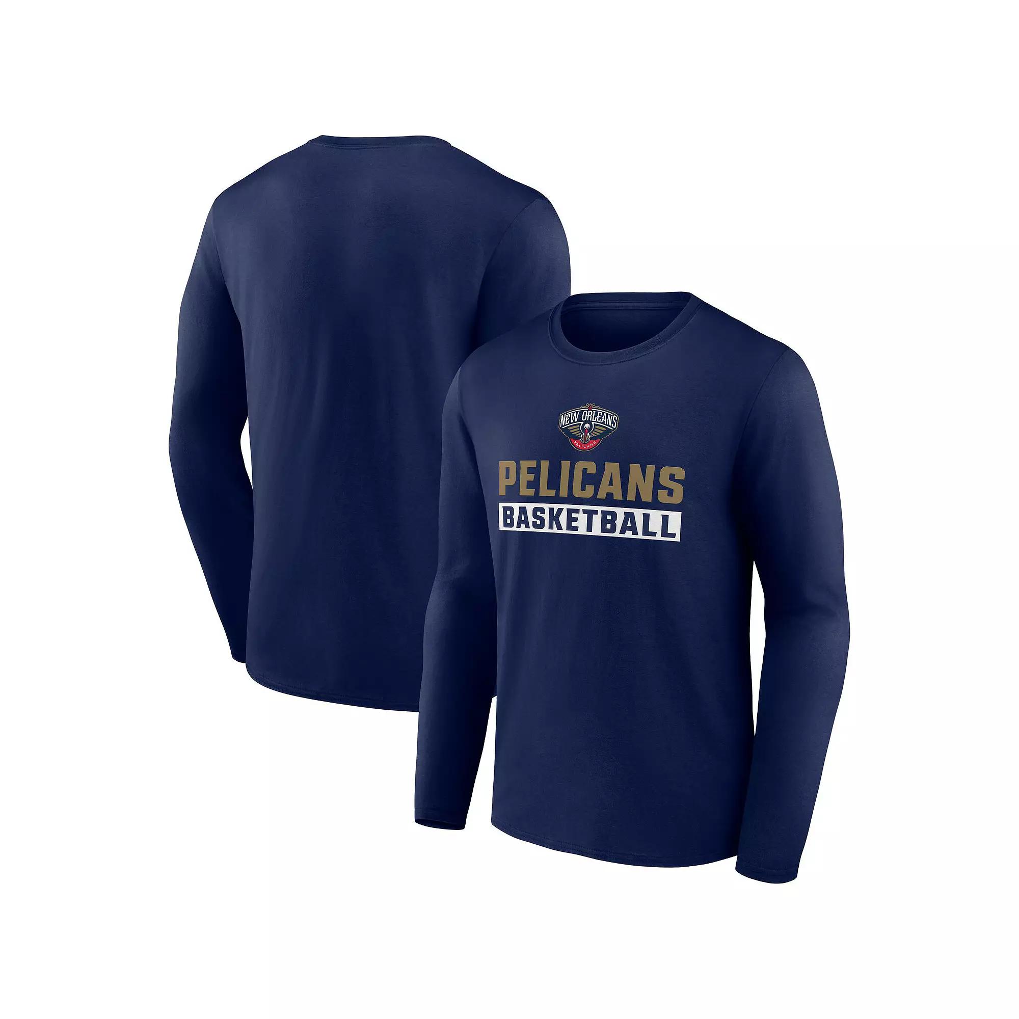 Mens Fanatics New Orleans Pelicans Lets Go Long Sleeve T-Shirt Blue Product Image
