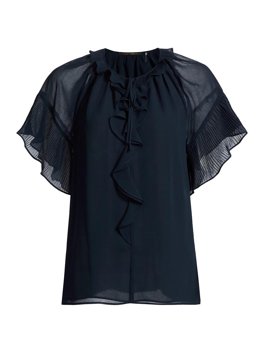 Womens Vale Ruffled Chiffon Blouse Product Image