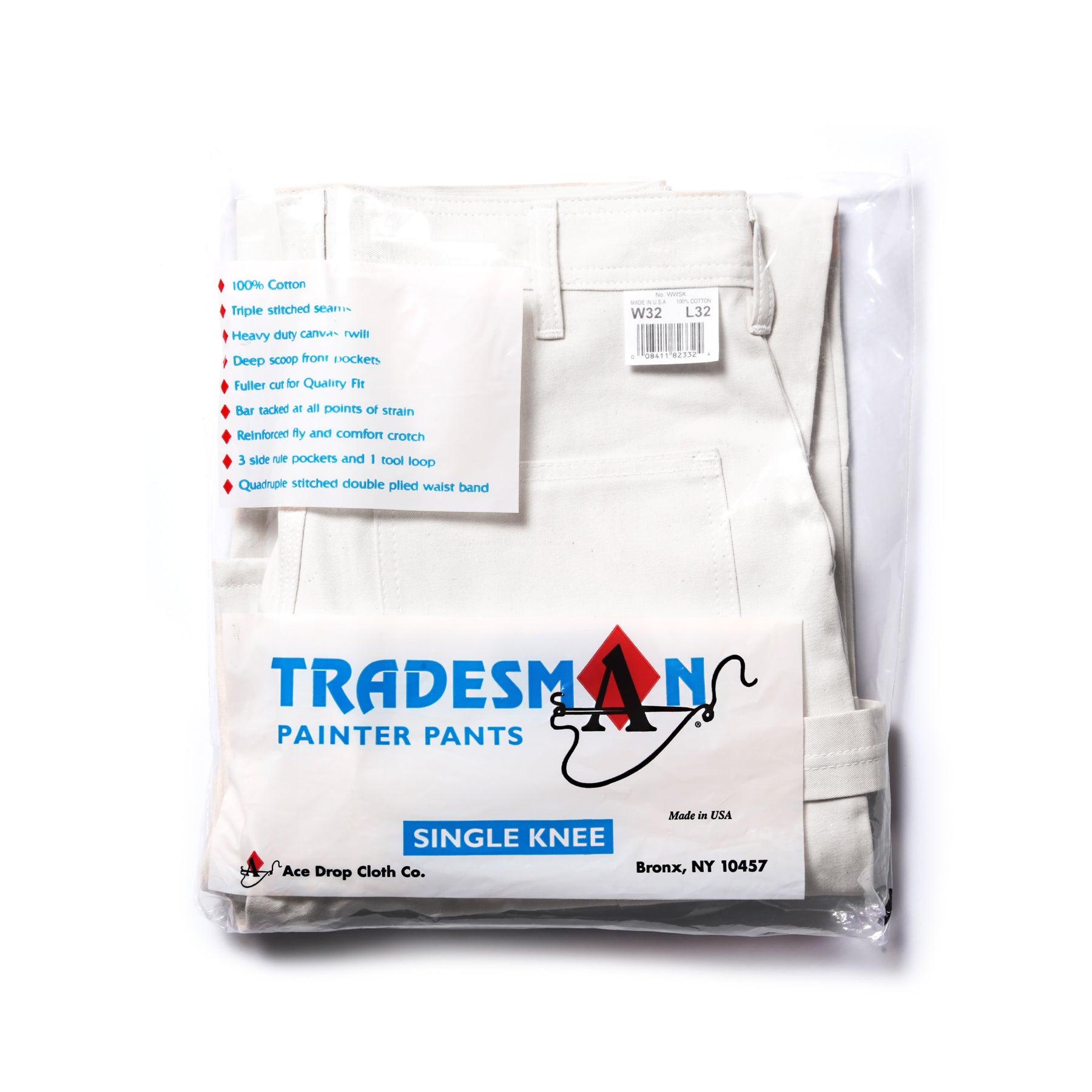 Ace Drop Cloth Tradesman Carpenter Pants - White Product Image
