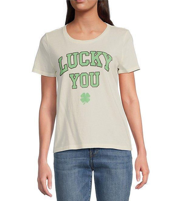 Lucky Brand Crew Neck Short Sleeve Lucky You Graphic T-Shirt Product Image
