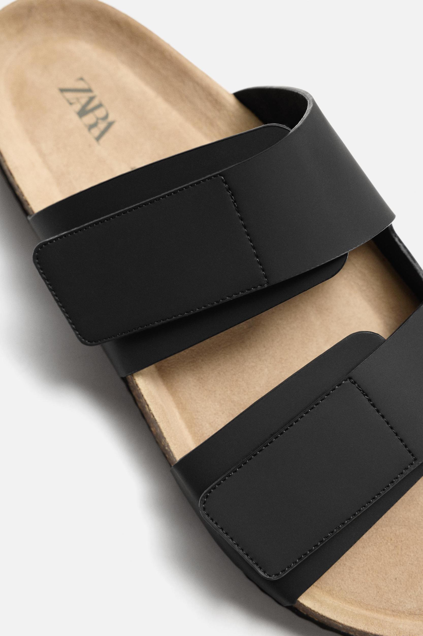 RUBBERIZED DOUBLE STRAP SANDALS Product Image