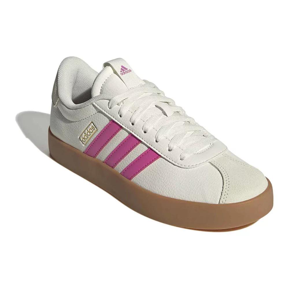 adidas VL Court 3.0 Women's Shoes, Size: 10, White Pink Product Image