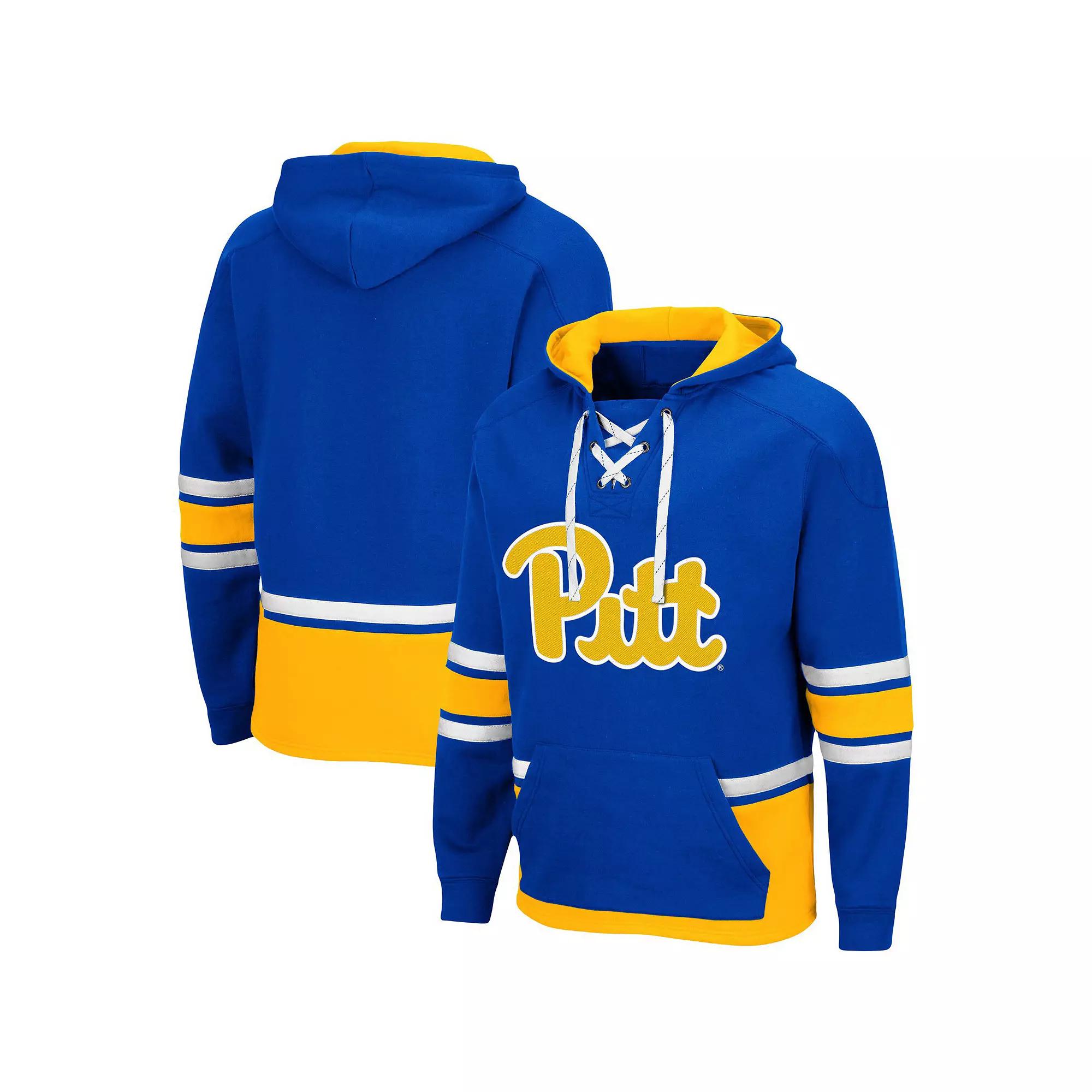 Men's Colosseum Royal Pitt Panthers Lace Up 3.0 Pullover Hoodie, Size: Medium, Blue Product Image