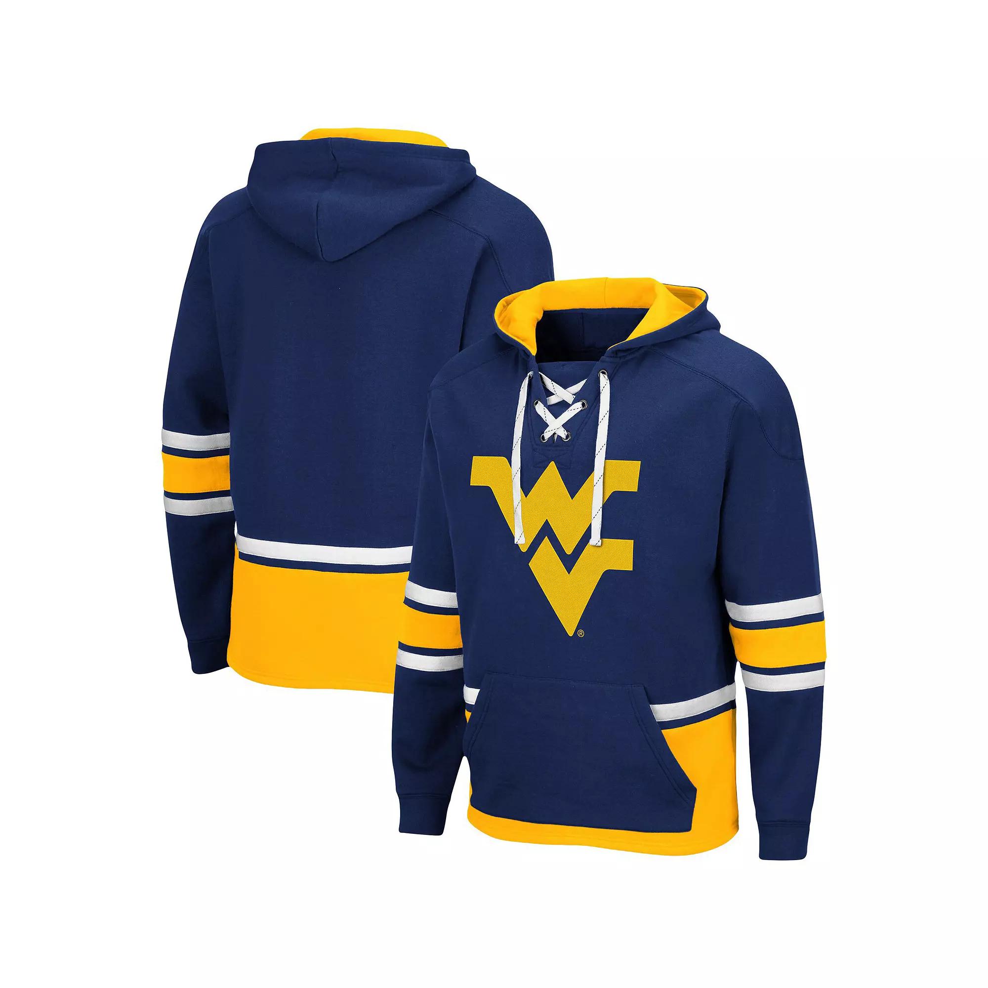 Men's Colosseum Navy West Virginia Mountaineers Lace Up 3.0 Pullover Hoodie, Size: Large, Blue Product Image