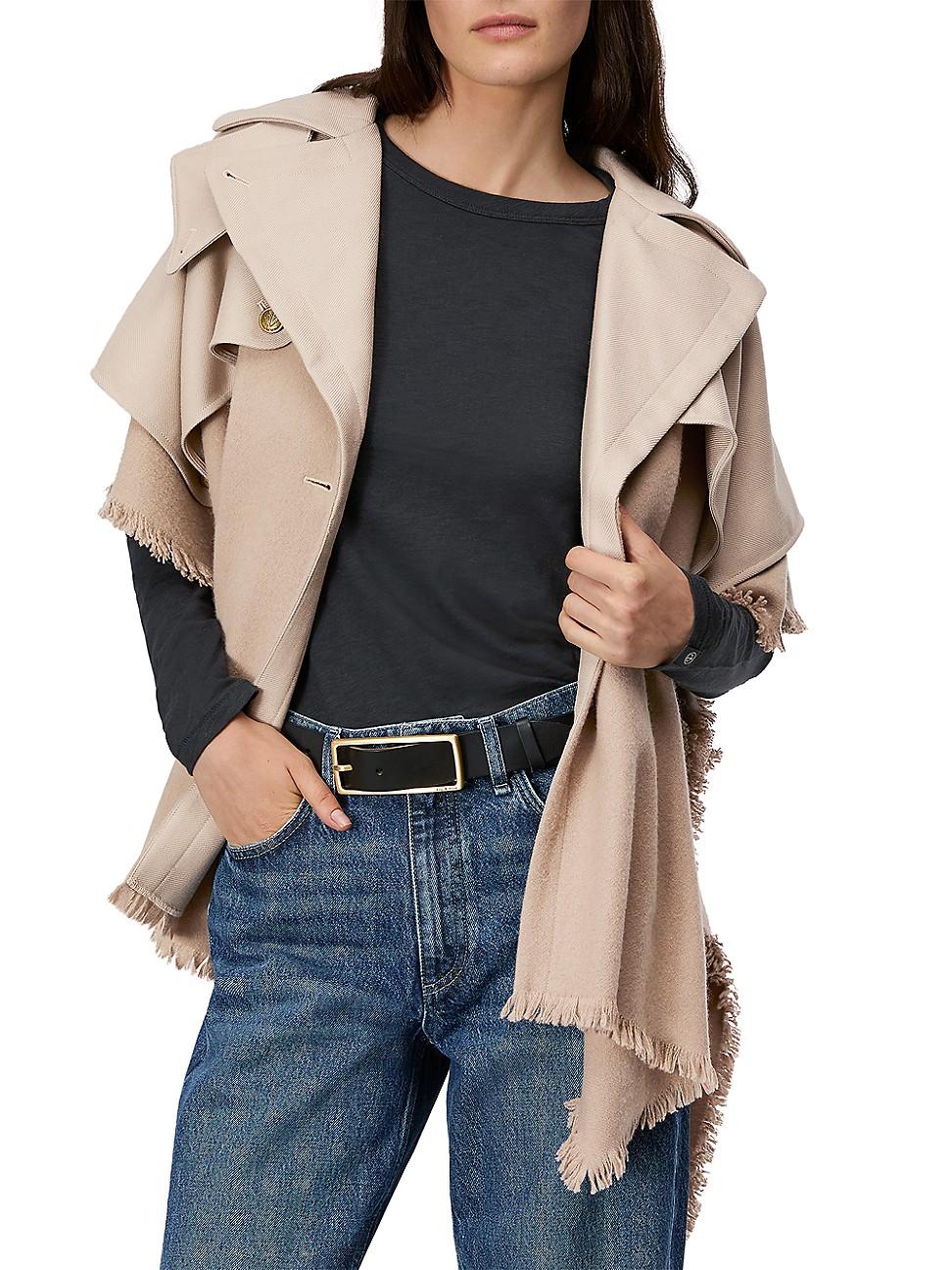 Womens Trench Wool Poncho Product Image
