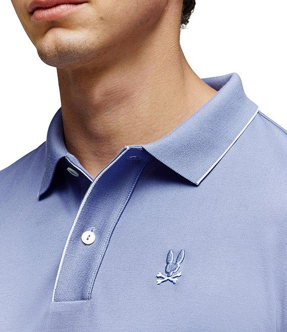 Psycho Bunny Slim Fit Bryce Performance Stretch Pique Short Sleeve Polo Shirt Product Image