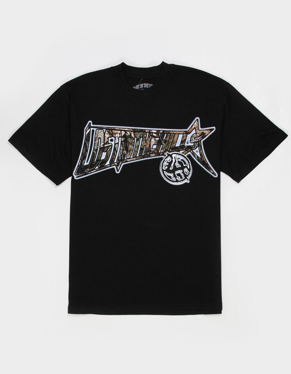 LOST IN THE HILLS Camo Mens Tee - BLACK Product Image