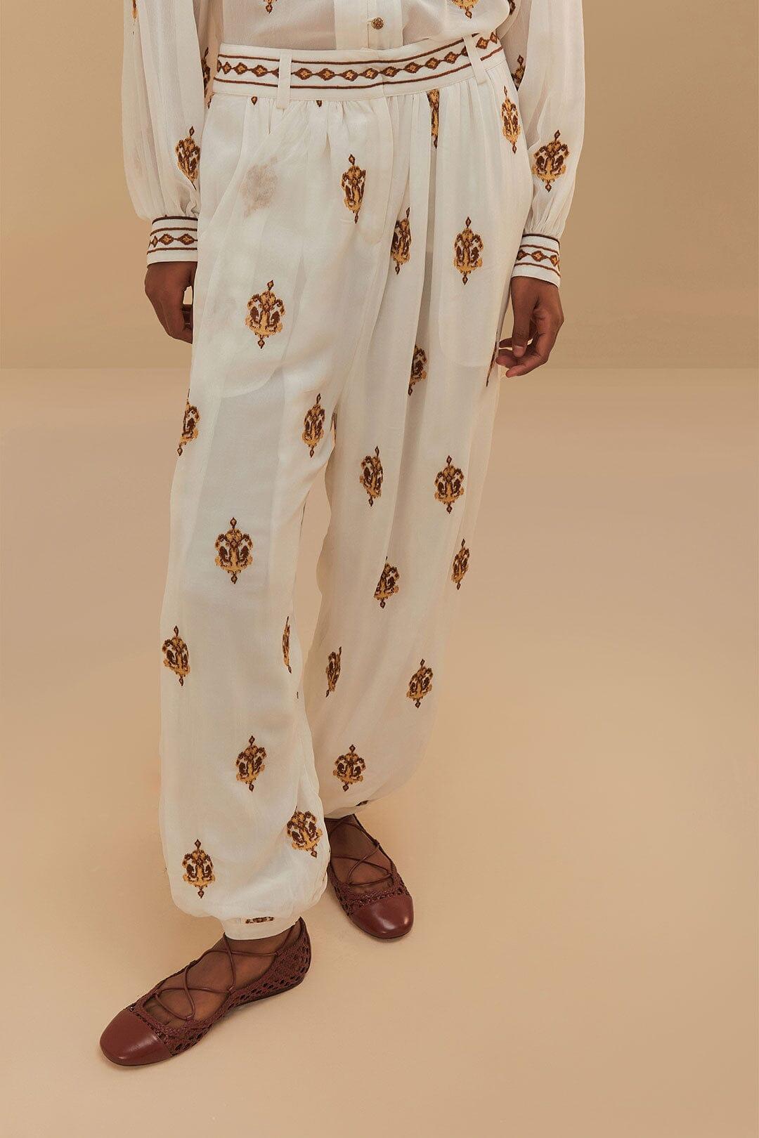 Off-White Anchor Tapestry Embroidered Pants Product Image