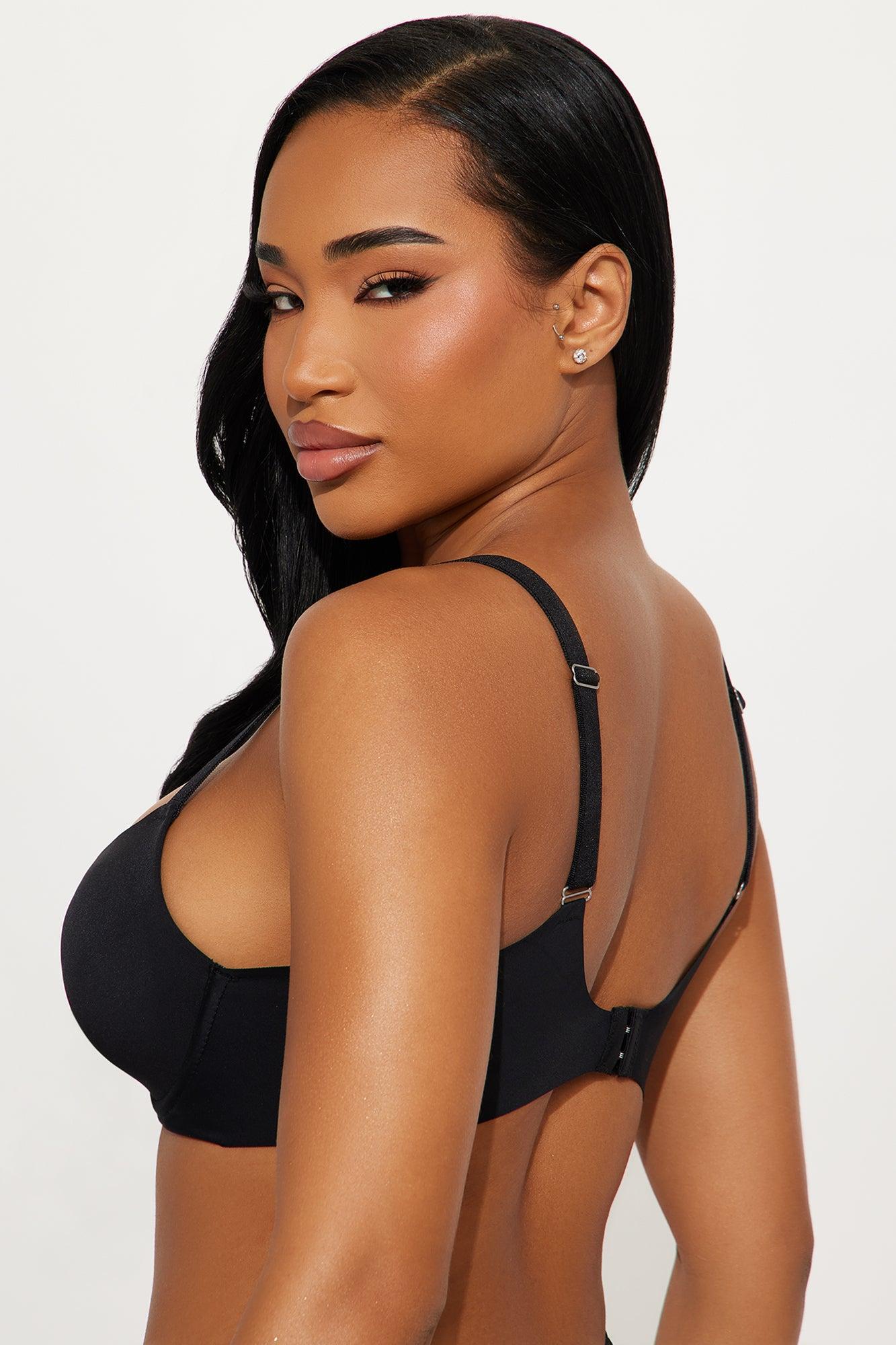 Smooth Like That Lightly Lined Scuba Demi Bra - Black Product Image