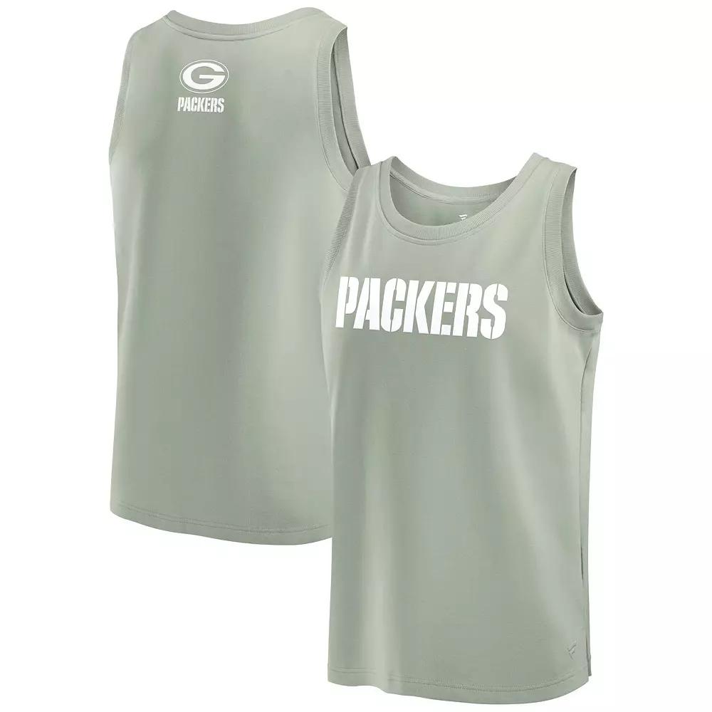 Men's Fanatics Light Green Green Bay Packers Elements Tank Top,  Product Image