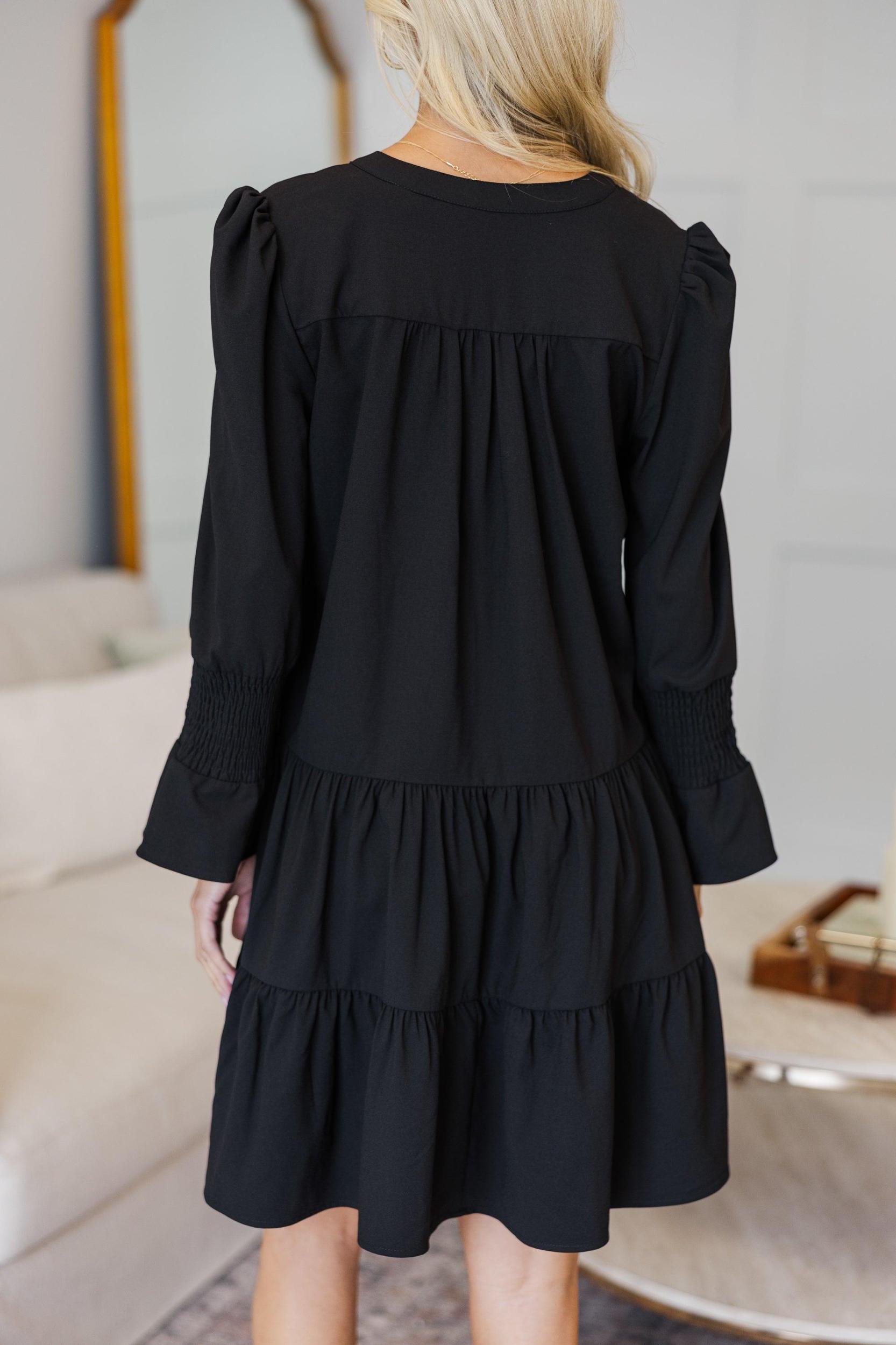 NURSING COLLECTION: In Your Happy Place Black Dress Female Product Image