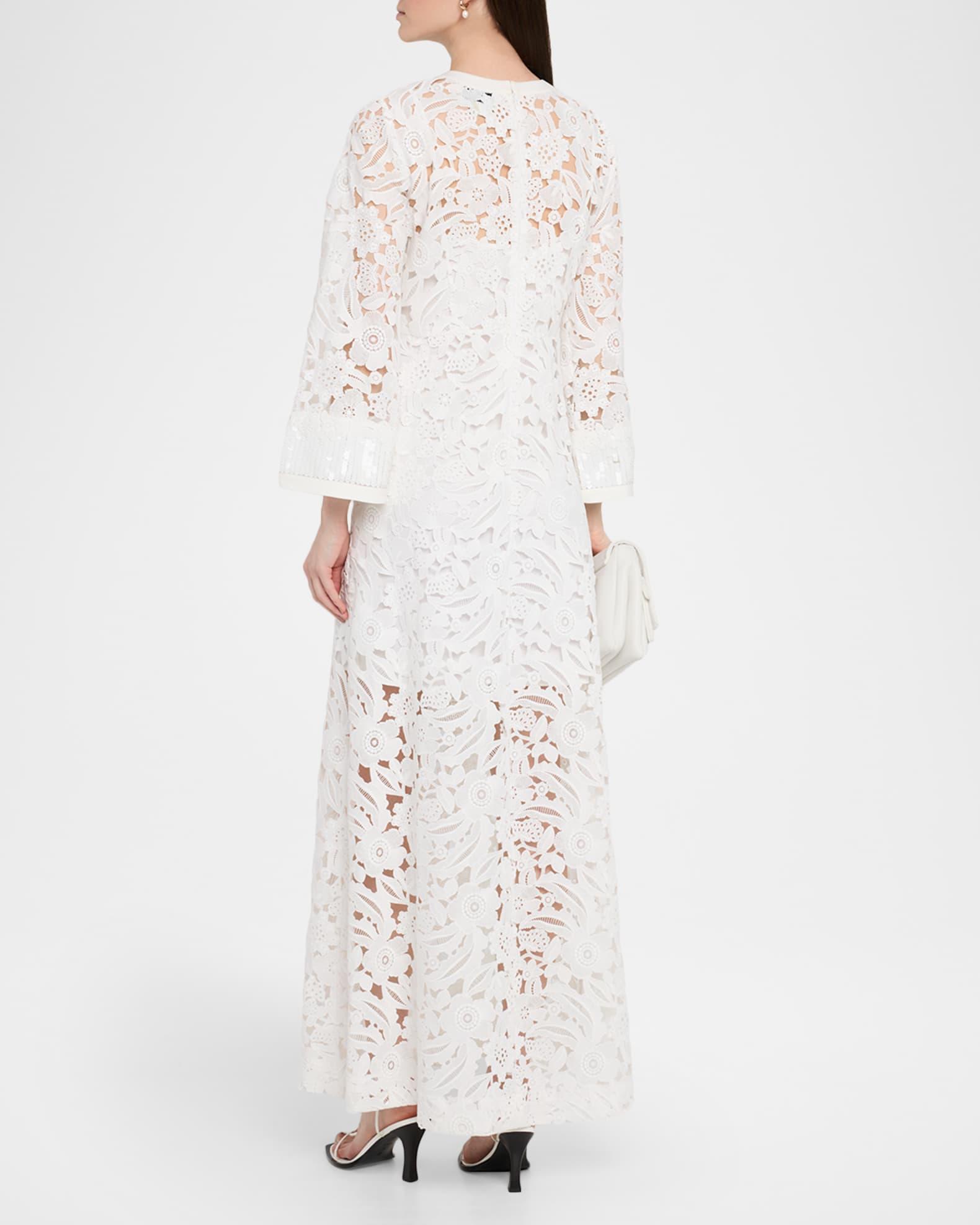 Cynthia Sequin-Embellished Floral Lace Gown Product Image