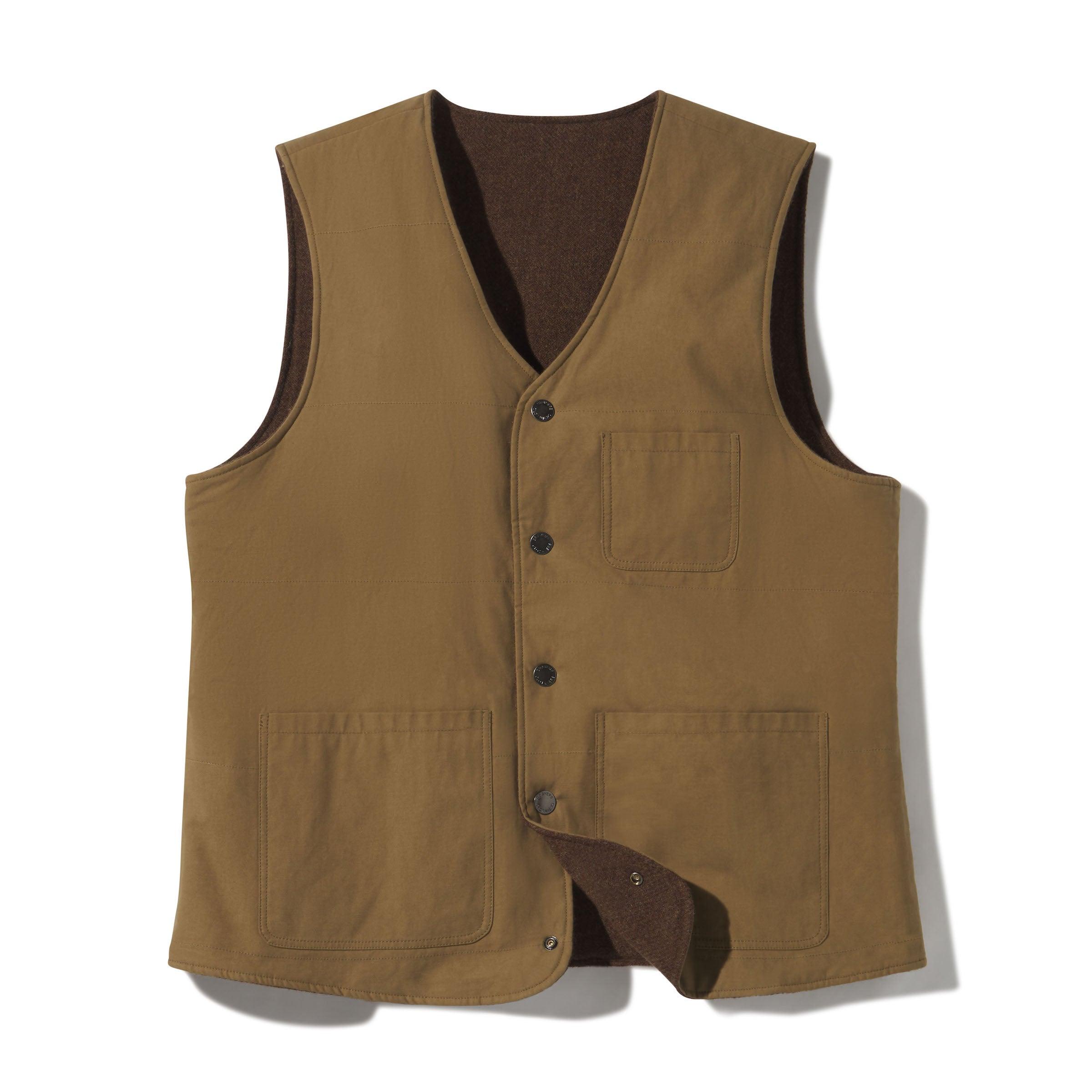 Country Tweed Reversible Vest - Chestnut Product Image