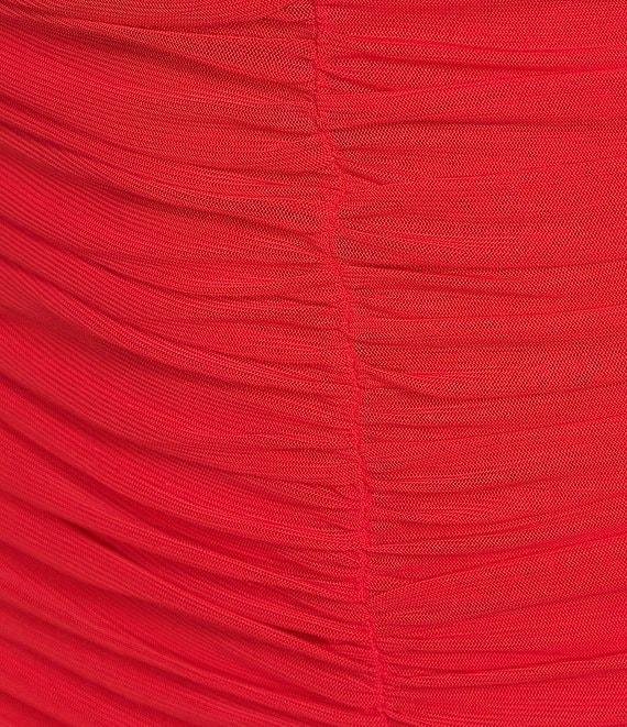 C&V Chelsea & Violet Sleeveless Shirred Mesh Dress Product Image