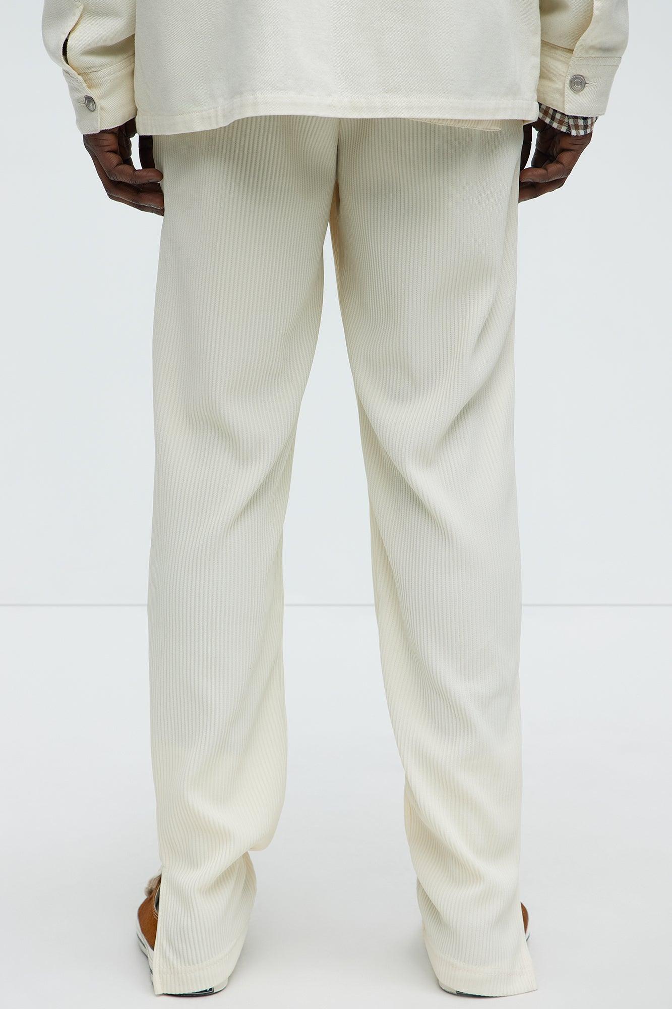 Show Up Slim Slit Pants - Off White Product Image