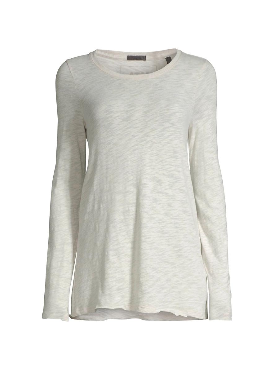 Womens Destroyed Wash Long-Sleeve Slub Jersey Tee Product Image