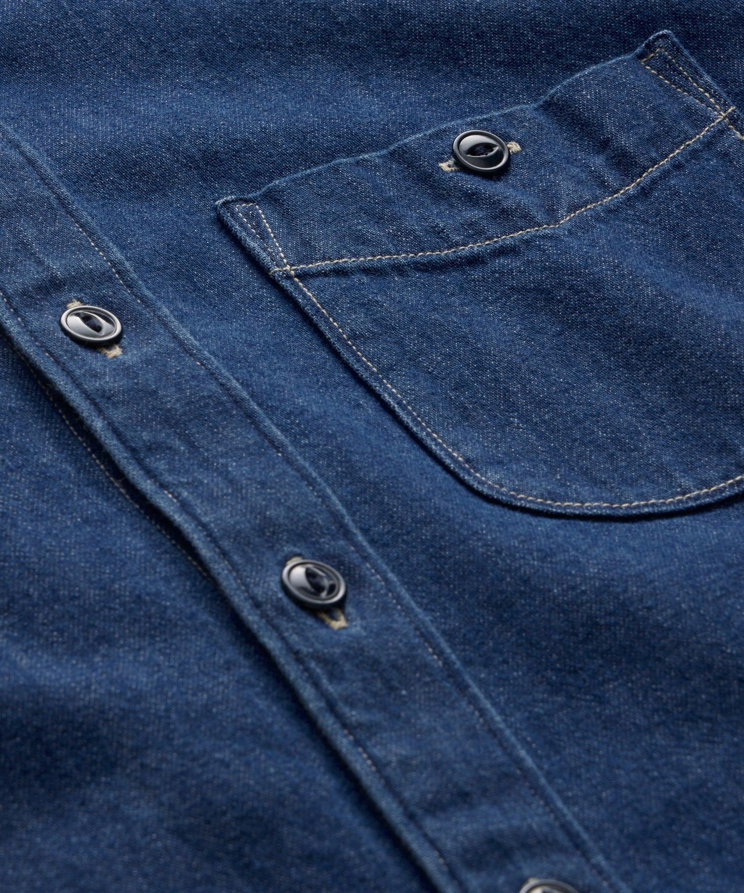 Denim Point Collar Shirt Product Image