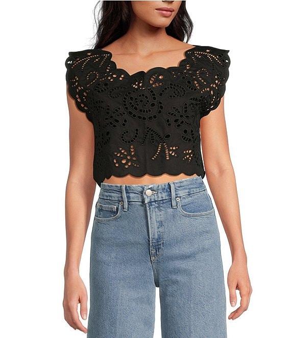 Anna & Ava Eyelet Top Product Image