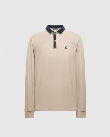 MENS KENT LONG SLEEVE PIQUE POLO - B6M935D200 Product Image