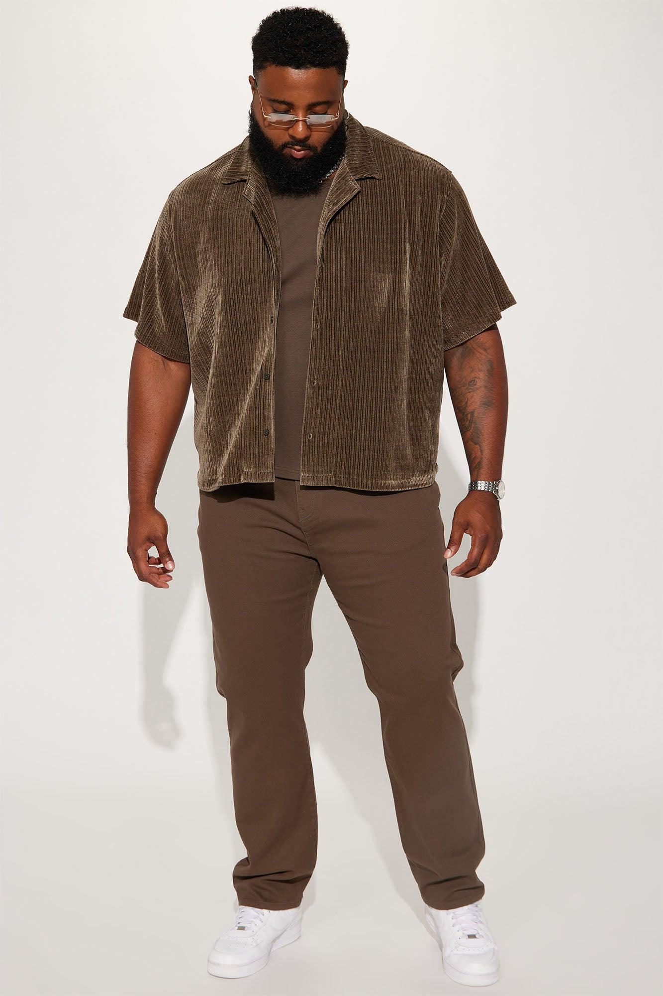 Mike Straight Taper Jeans - Brown Product Image