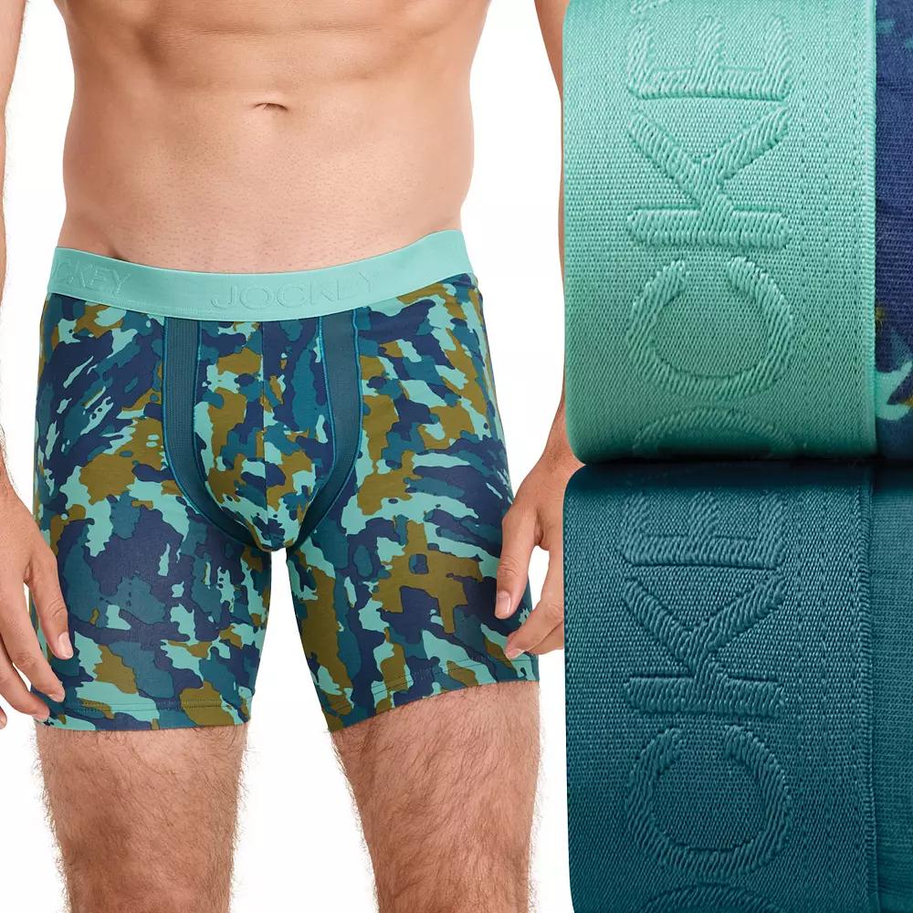 Big & Tall Jockey® 2-Pack Big Man Chafe Proof Pouch Cotton Stretch 6" Boxer Brief, Men's,  Product Image