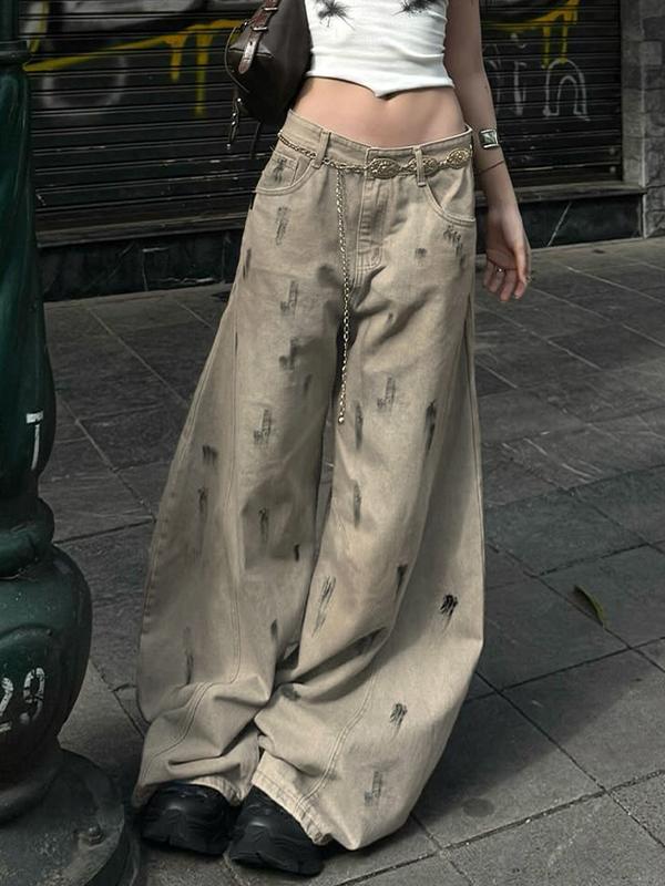 Vintage Washed Aged Boyfriend Jeans Product Image