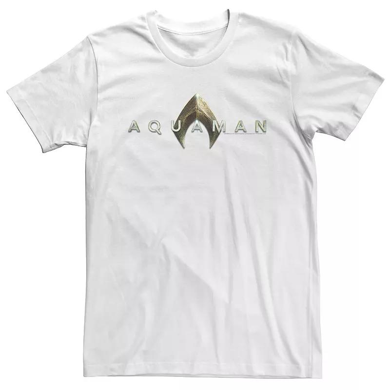 Big & Tall DC Comics Aquaman Movie Logo Tee, Men's, Size: 3XL Tall, White Product Image
