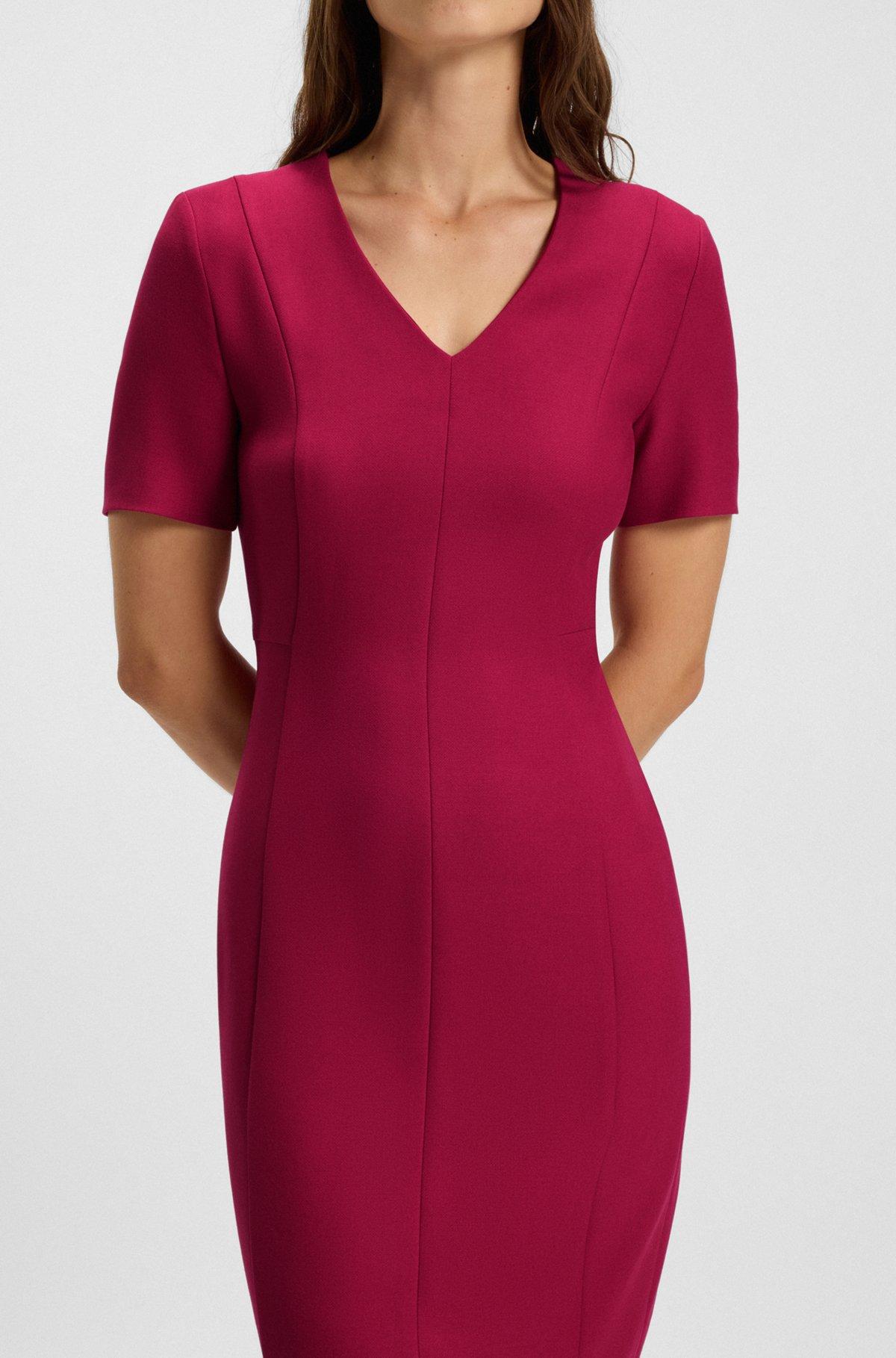 V-neck dress in stretch fabric Product Image