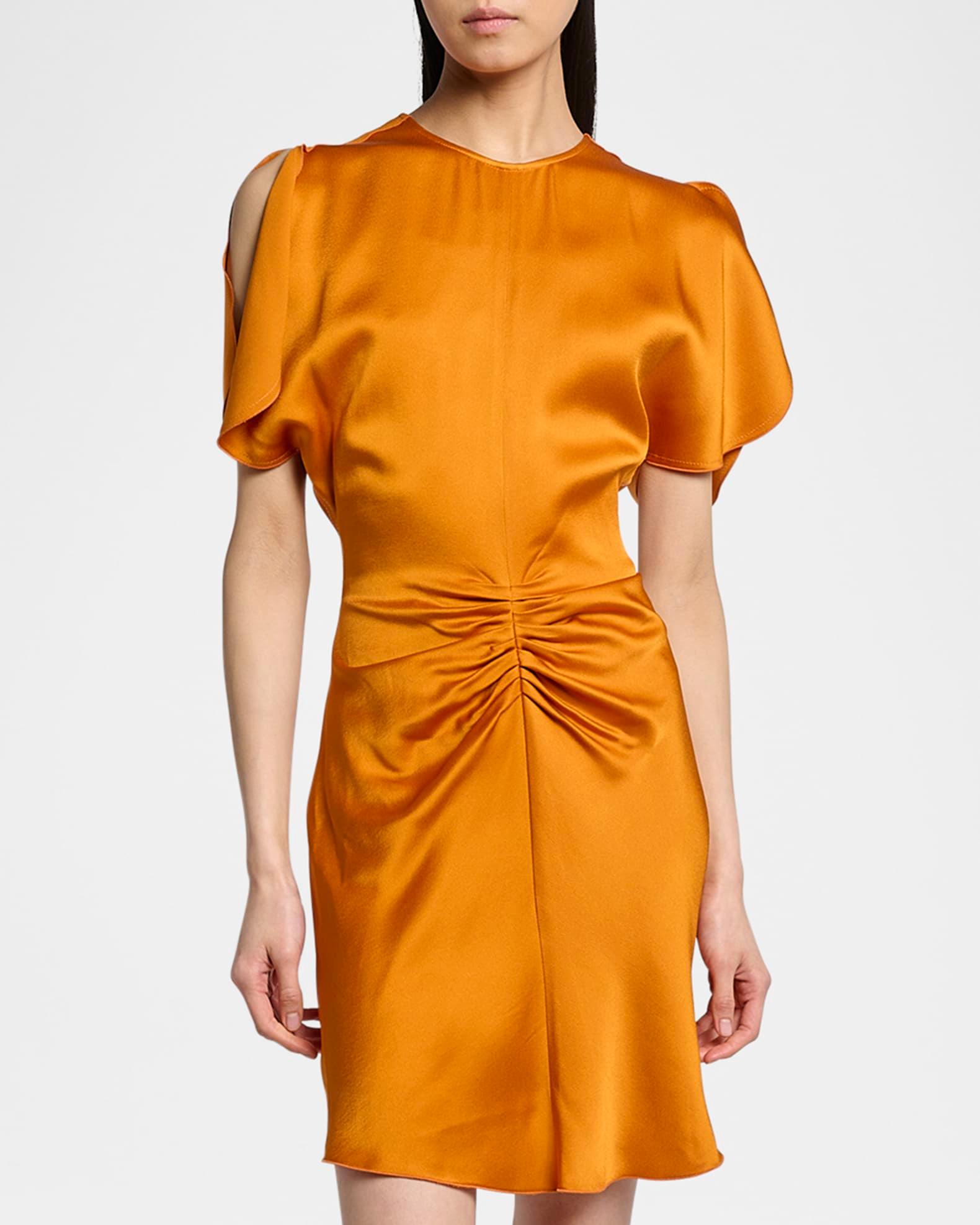 Ruched Gathered-Waist Mini Dress Product Image