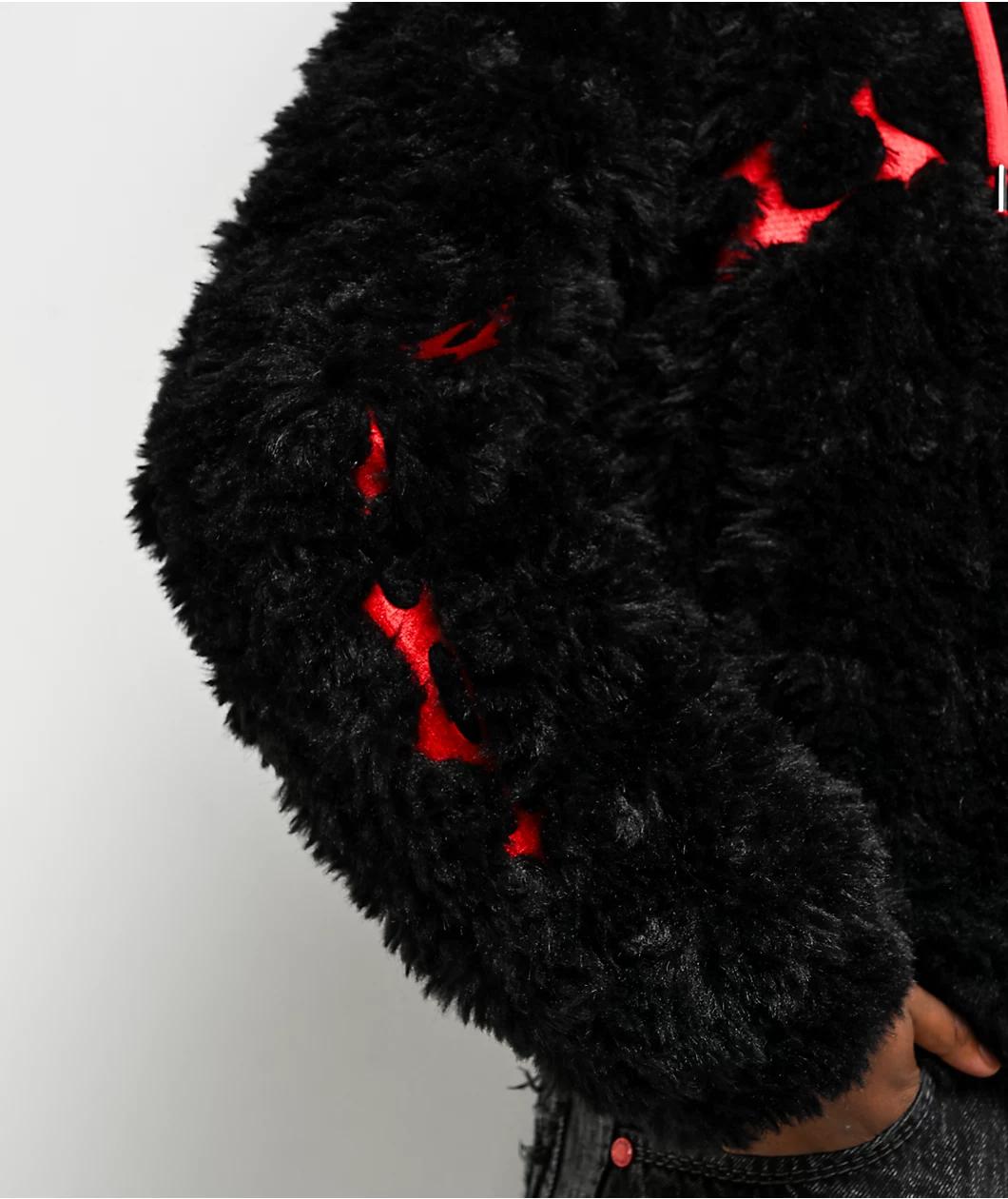 Vitriol Furget Me Not Black Crop Zip Jacket Product Image