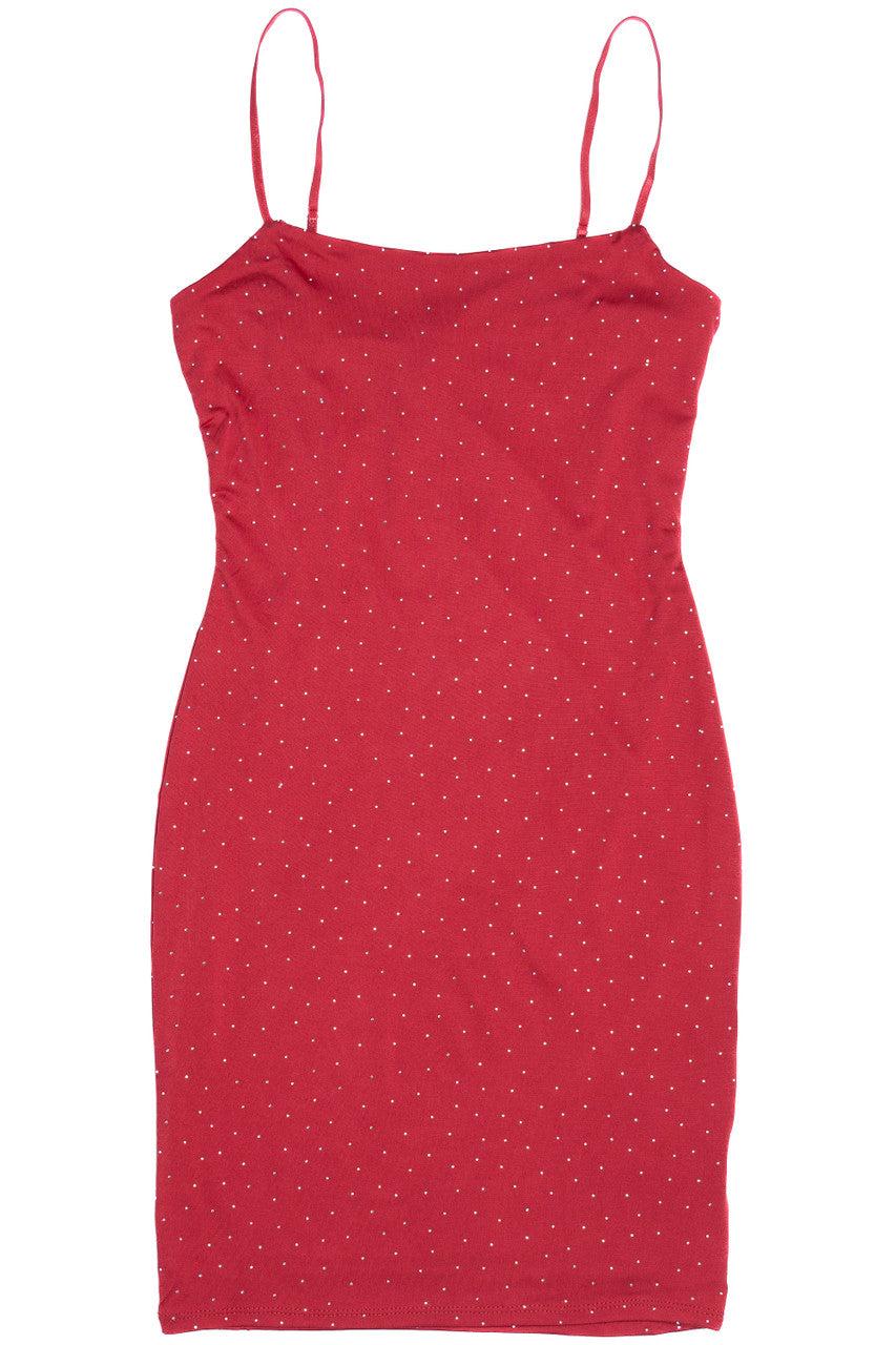 Bedazzled Red Dress Product Image