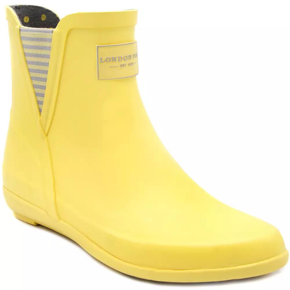 London Fog Piccadilly Women's Waterproof Rain Boots, Girl's, Size: 6, Black Floral Print Product Image