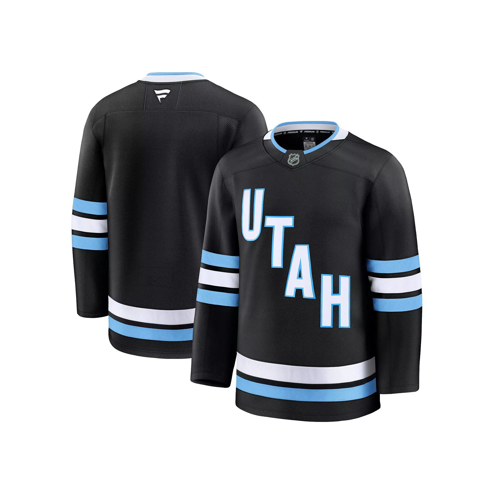 Men's Fanatics Black Utah Hockey Club Home Premium Jersey, Size: 42, Ute Black Product Image
