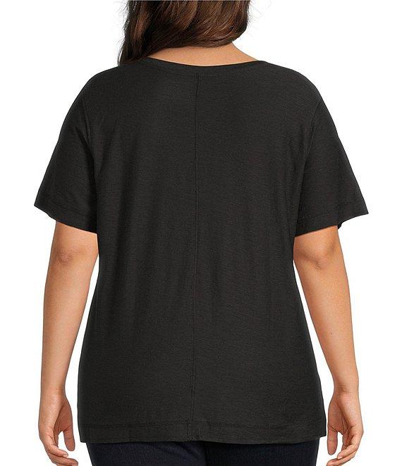 Westbound Plus Size Short Sleeve Crew Neck Top Product Image